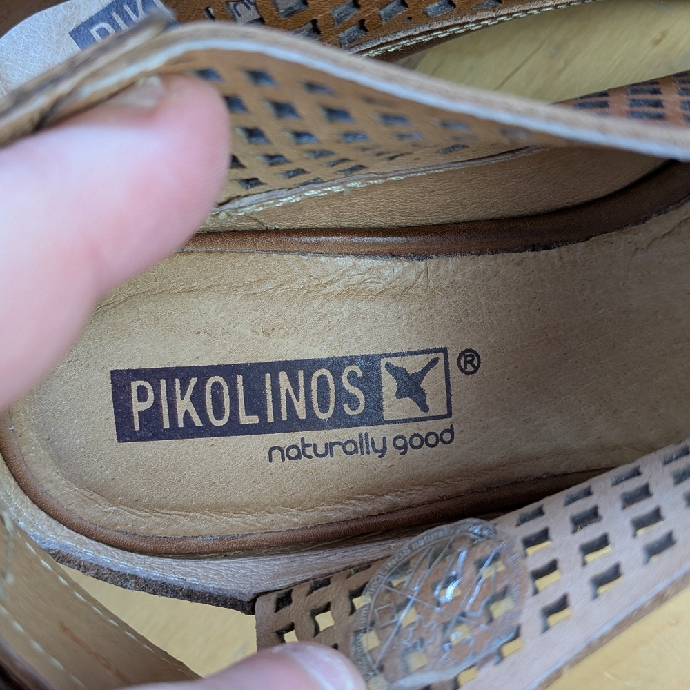 Pikolinos bare feet and Capri sandals Tan Leather Wedge Size 35 = 4.5, 5 US - Picture 14 of 14
